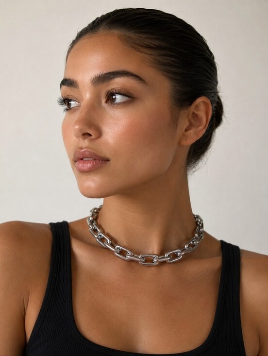 Ardene Jewelry - Chain choker style silver tone necklace